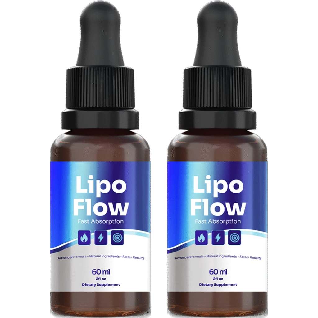 LipoFlow liquid supplement bottle with official branding