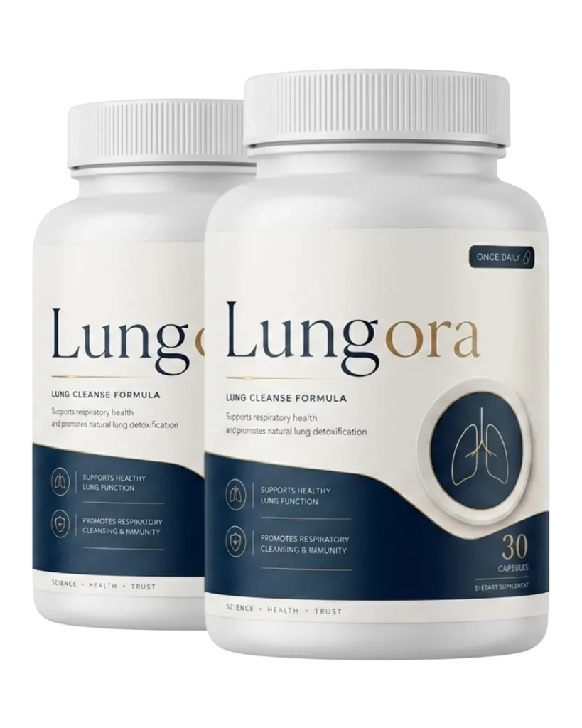 Lungora daily respiratory support supplement bottle