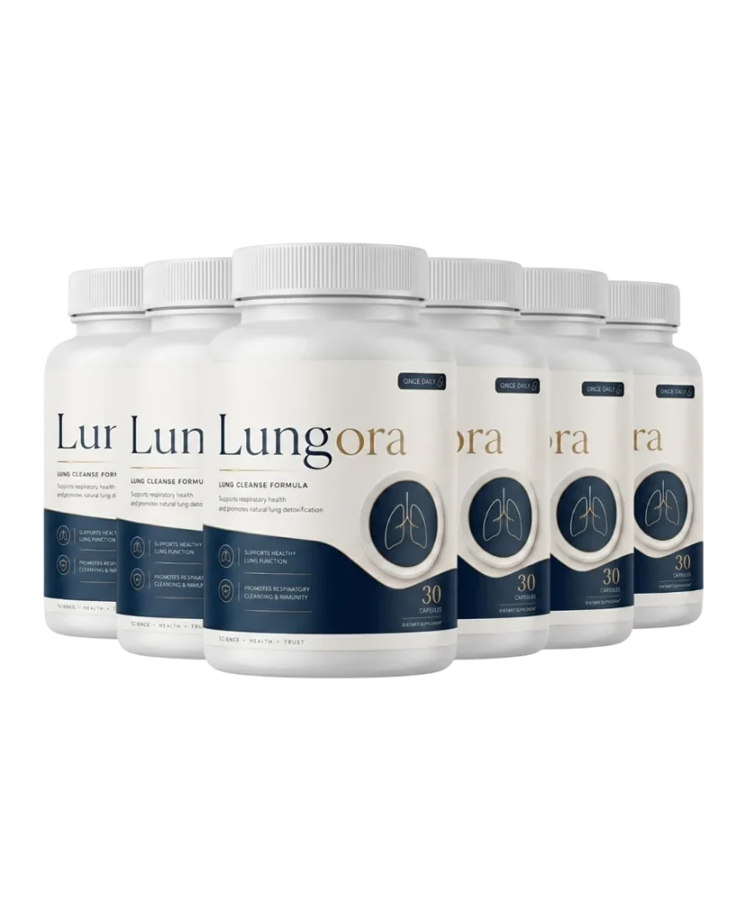 Lungora six-bottle package deal for lung and respiratory support