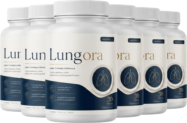Lungora daily wellness capsule bottle with official packaging