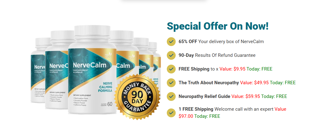 Nerve Calm nerve calming formula bottles