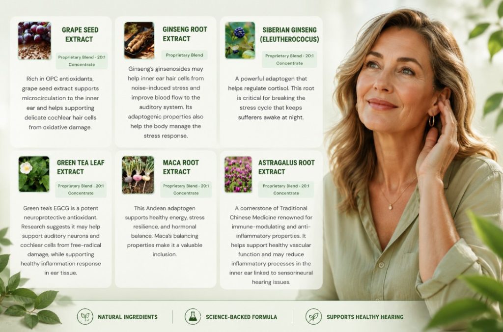 SodaTide ingredient panel listing herbal blend components