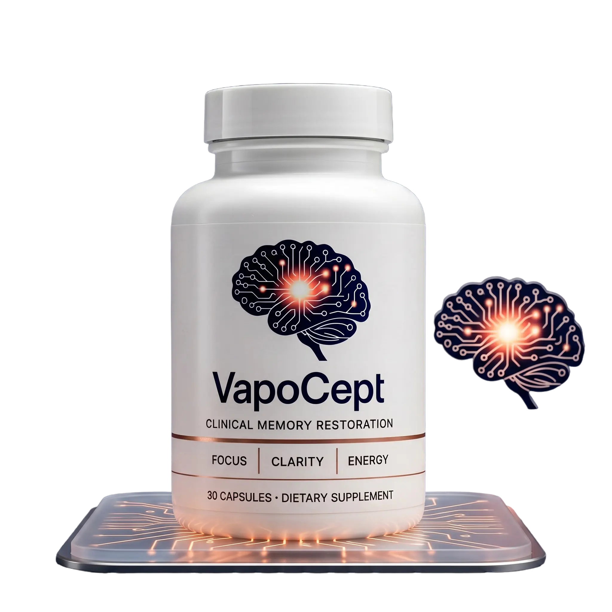 VapoCept official website hero image of the supplement bottle